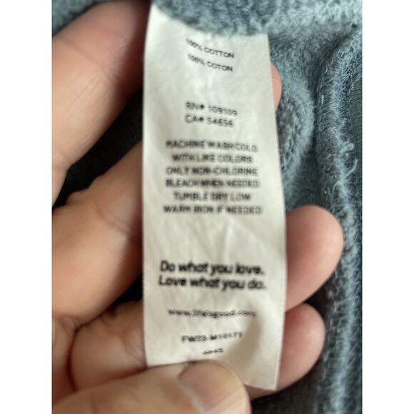 Life Is Good Sweatshirt Unisex Medium Blue Pullover Hoodie Pocket Outdoors - Picture 6 of 9